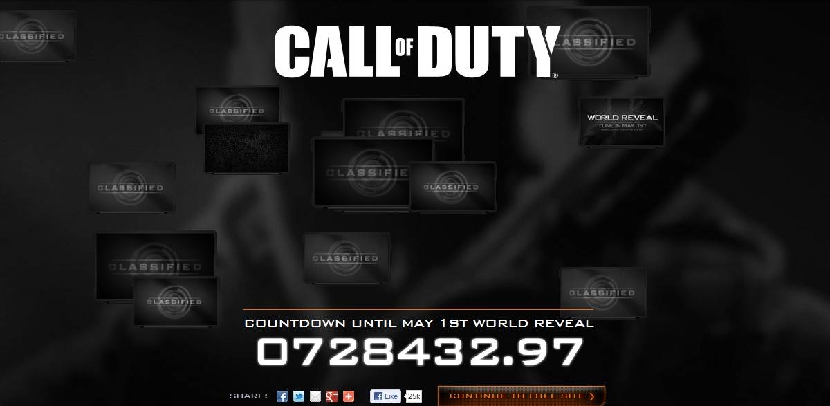 Call of Duty Website Counting Down to a May 1st Reveal