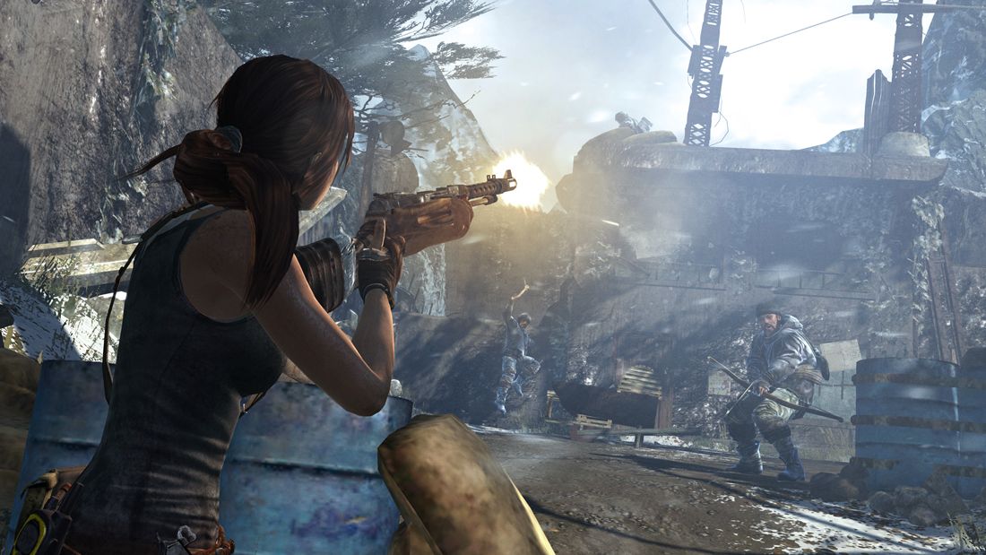Tomb Raider - Firing Assault Rifle