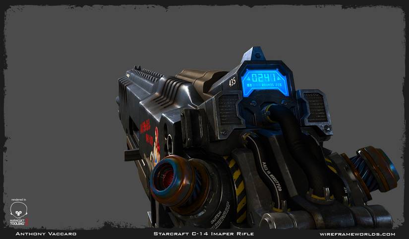 Naughty Dog Designer Shows Fantastic 3D Rendered Rifle...From StarCraft