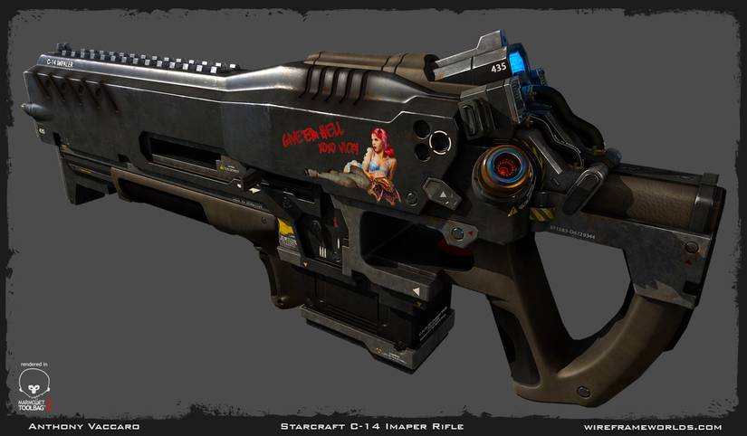 Star Lab Rifle Naughty Dog Designer Shows Fantastic 3D Rendered Rifle...From StarCraft