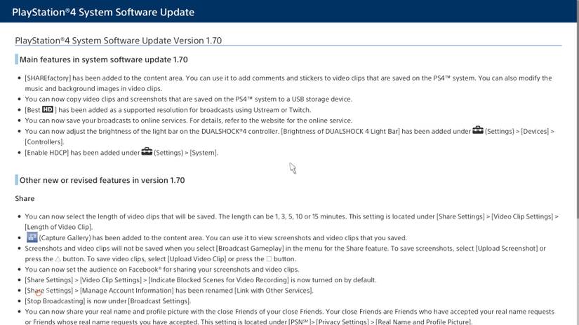 PS4 1.7 Firmware Update Now Available: Full patch Notes Include ...