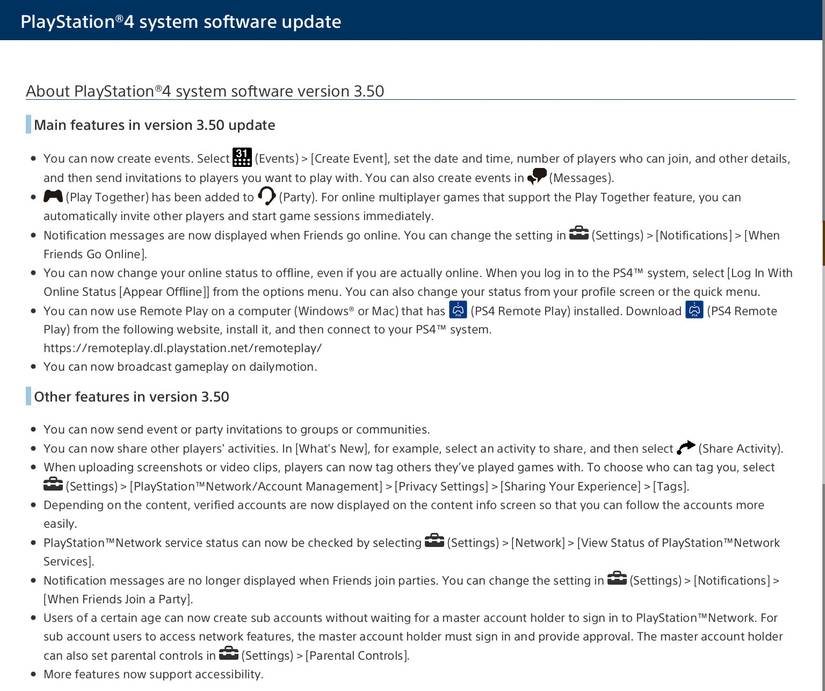 PS4 System Software Update 3.50 and PS Vita Update 3.60 Now Available ...