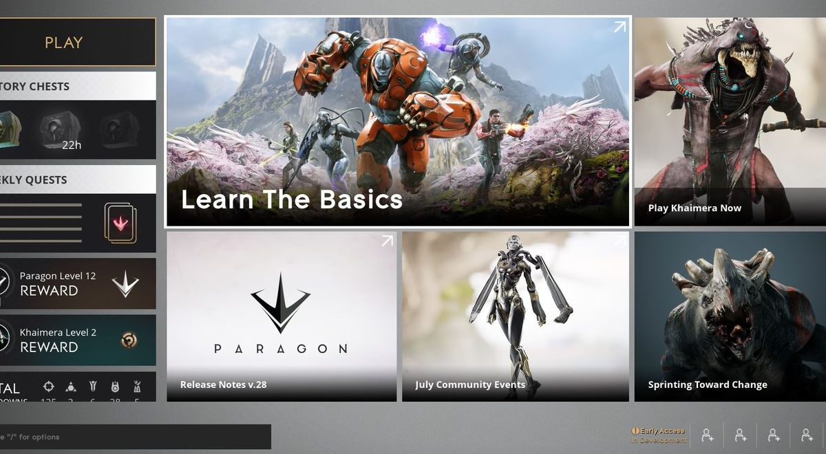Paragon's Massive Patch Includes Reworked Characters, Homescreen ...