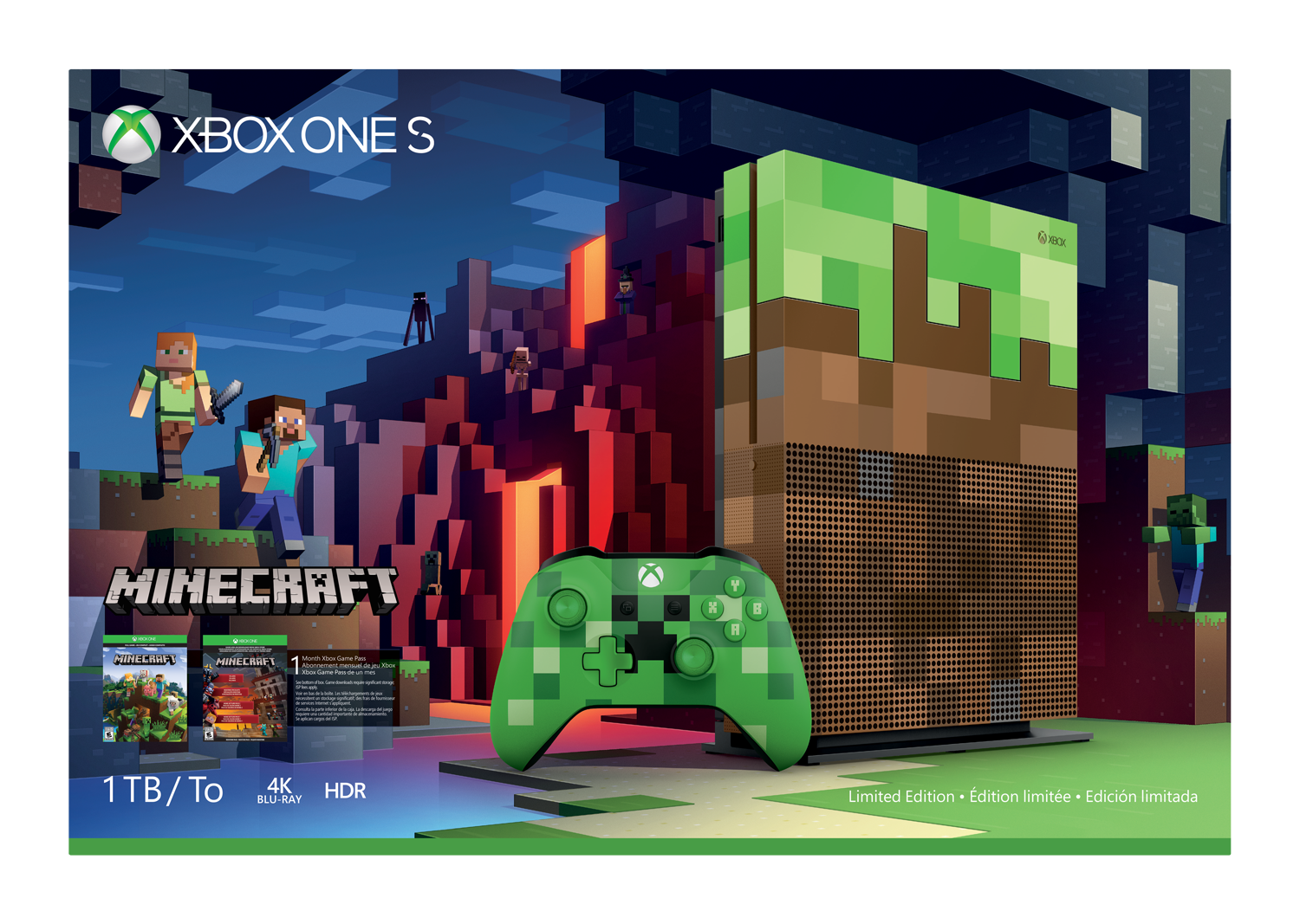 Minecraft Xbox One S Console Revealed During Microsoft's Gamescom ...