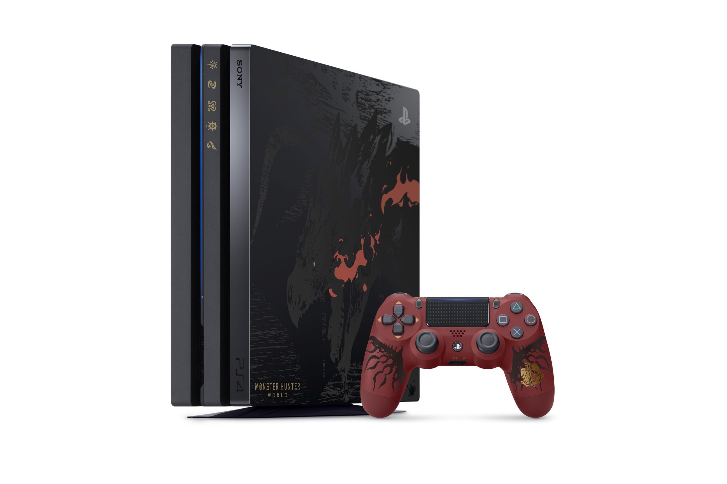 PlayStation4 - PS4本体＋コントローラー＋MHW一本 島風デコver. Disassembled Sony Controller PS4 MONSTER HUNTER WORLD Frame