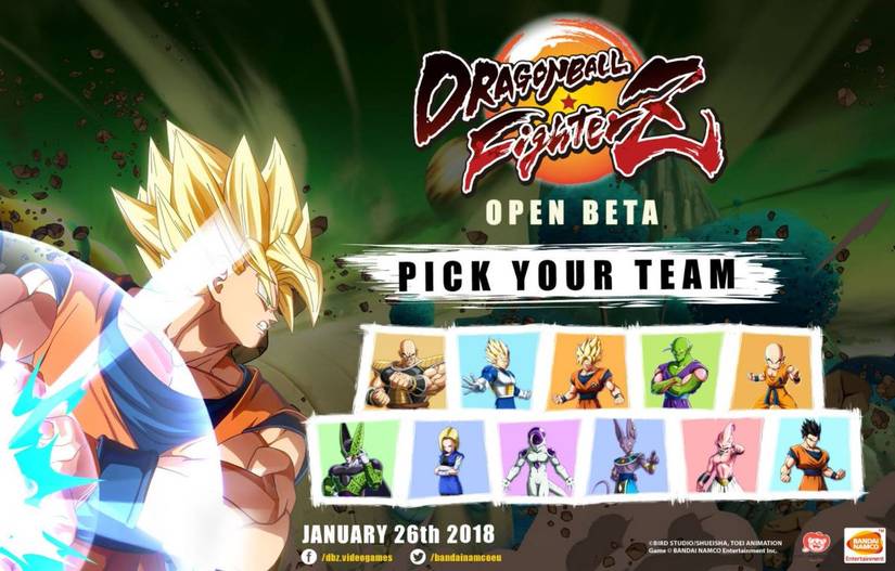 Dragon Ball FighterZ Open Beta Reveals 11 Playable Characters