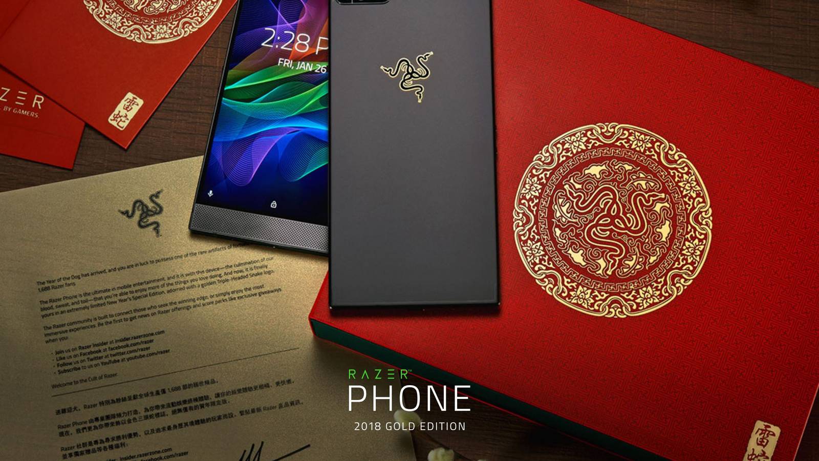 Razer Announces Gold Edition of Razer Phone, Celebrating Chinese New Year