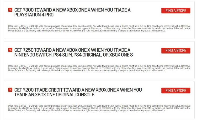If You Want to Buy an Xbox One X, GameStop Offers Up to $300 for Your ...