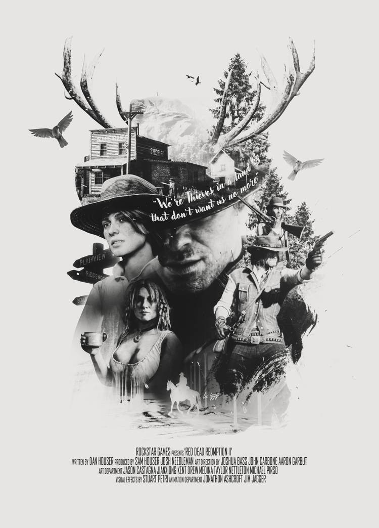 Red Dead Redemption 2 Fan-Art Poster Showcases a Collage Using In-Game ...