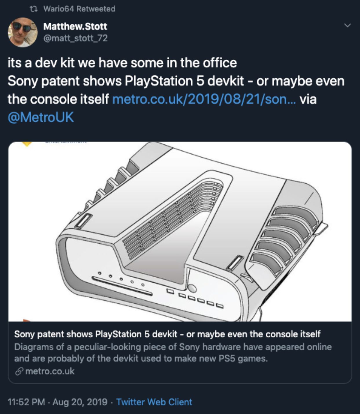 PS5 Dev Kit Patent Seemingly Unveiled Online