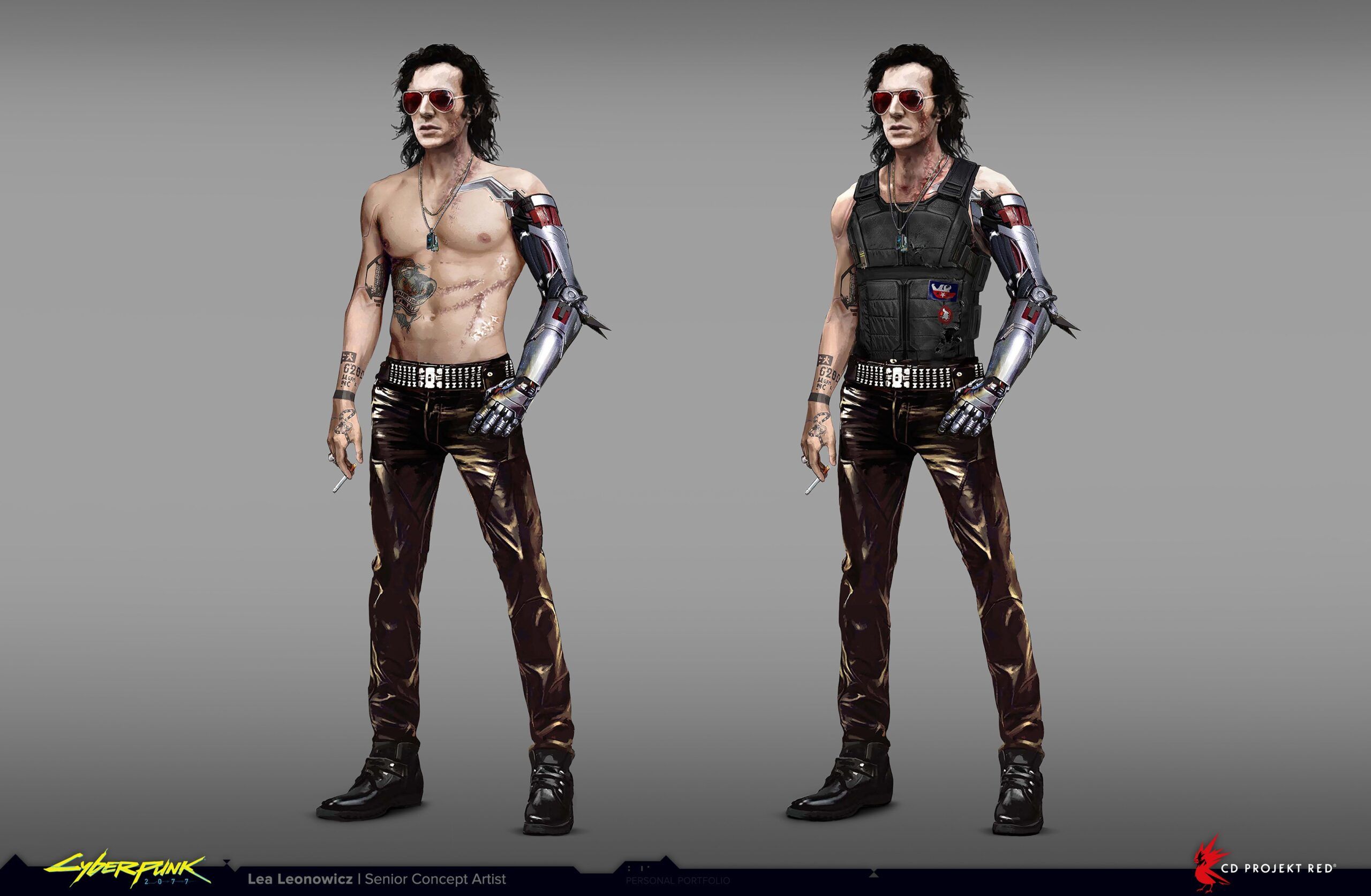 Cyberpunk 2077 Johnny Silverhand Concept Reveals Character Without