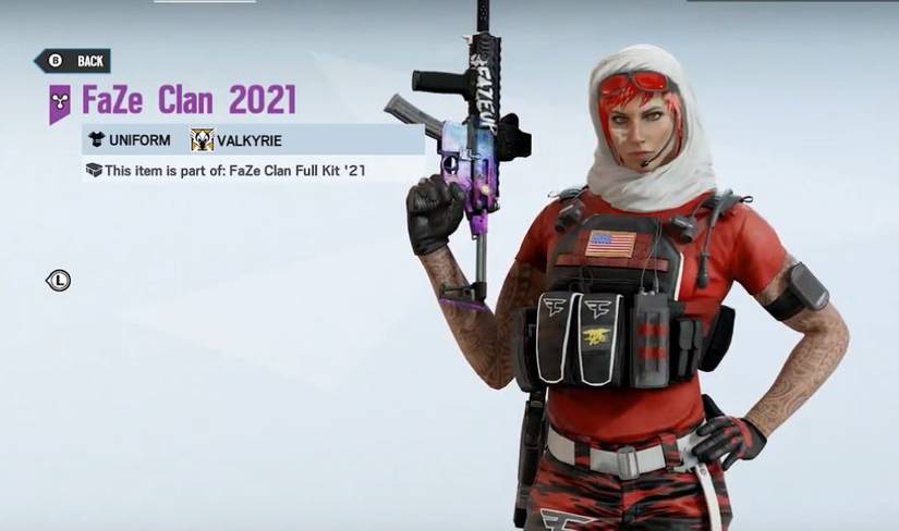 All Faze R6 Skin Kits in 2021 - Valkyrie, Goyo, Caveira, and Hibana