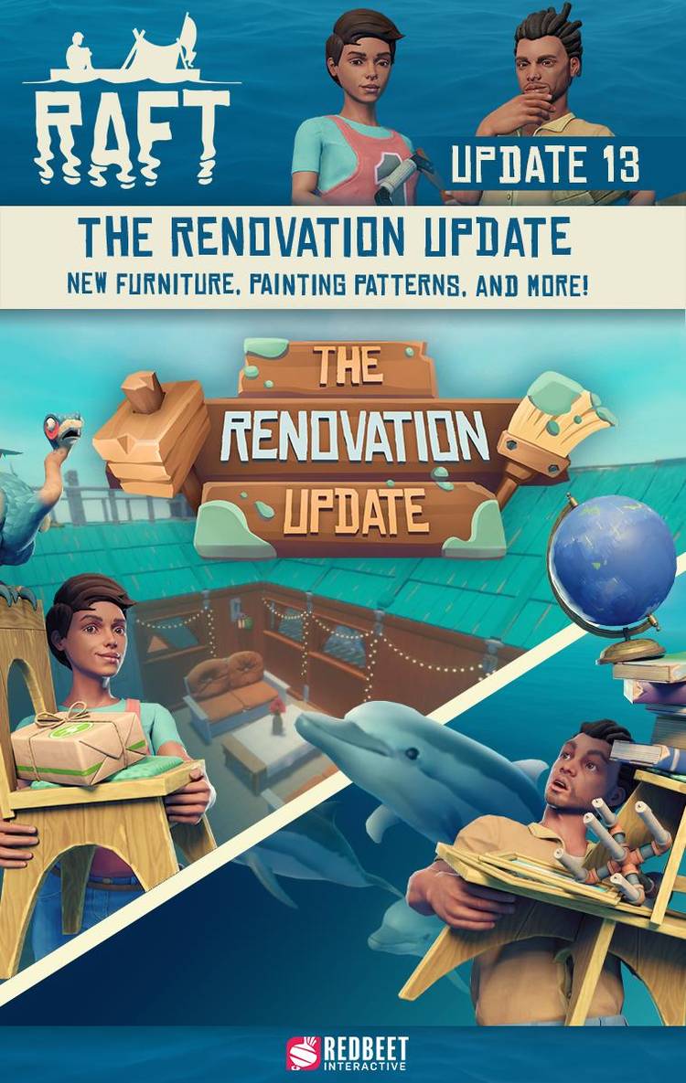 Raft Renovation Update Patch Notes - New Decorations and Blocks