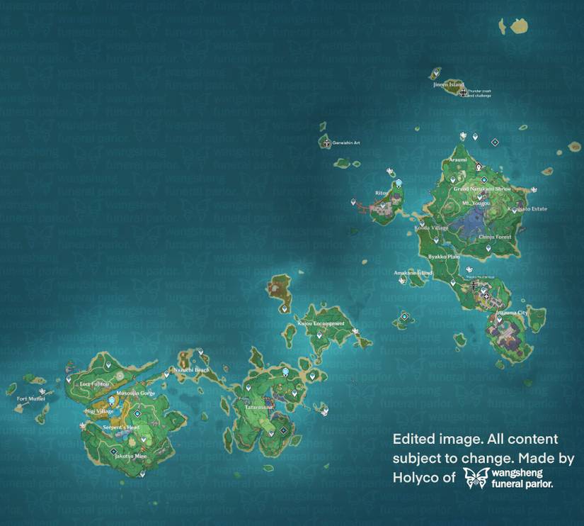Genshin Impact 1.7 (2.0) Leaks: Complete Inazuma Map, Island Details ...