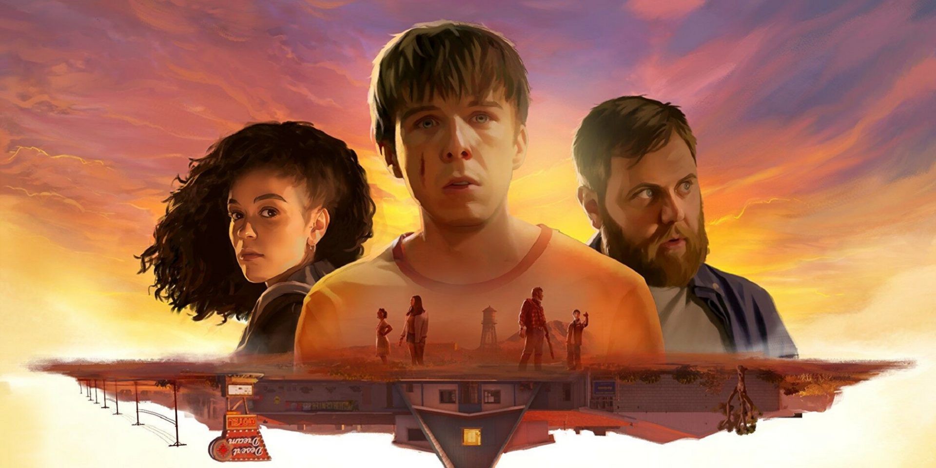 As Dusk Falls Banner With 3 Characters Faces