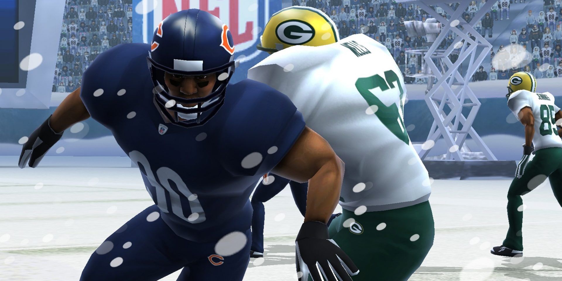 Bears and packers in snow field madden wii