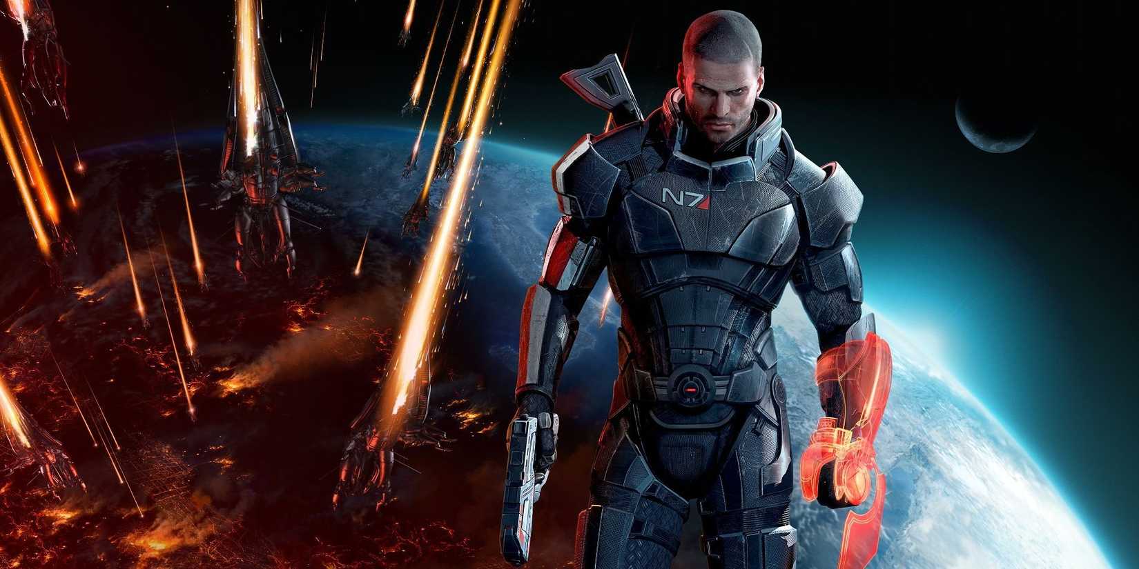 Commander Shepard stands as Earth's last hope