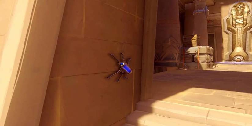 Widowmaker's venom mine placed on a wall