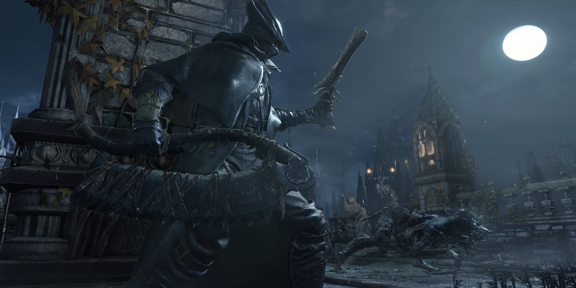 Bloodborne character around the ambush of the beast