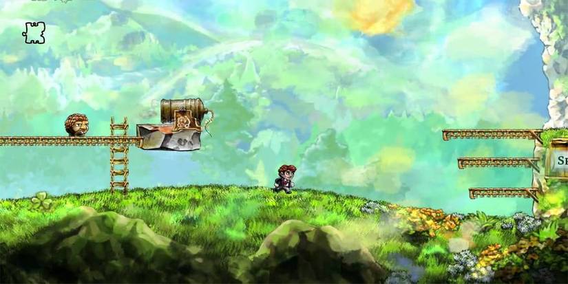 Braid Gameplay In A Grassy Area