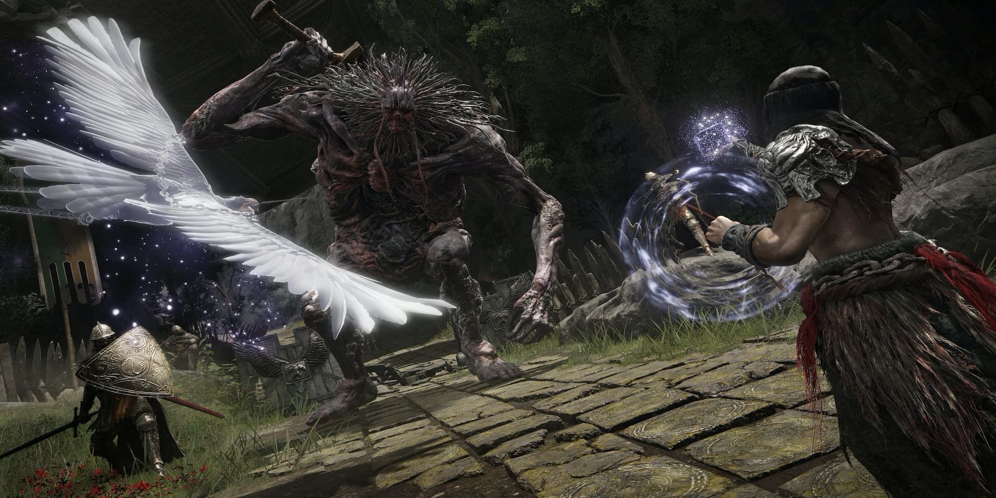 Elden Ring player casts a spell on enemies