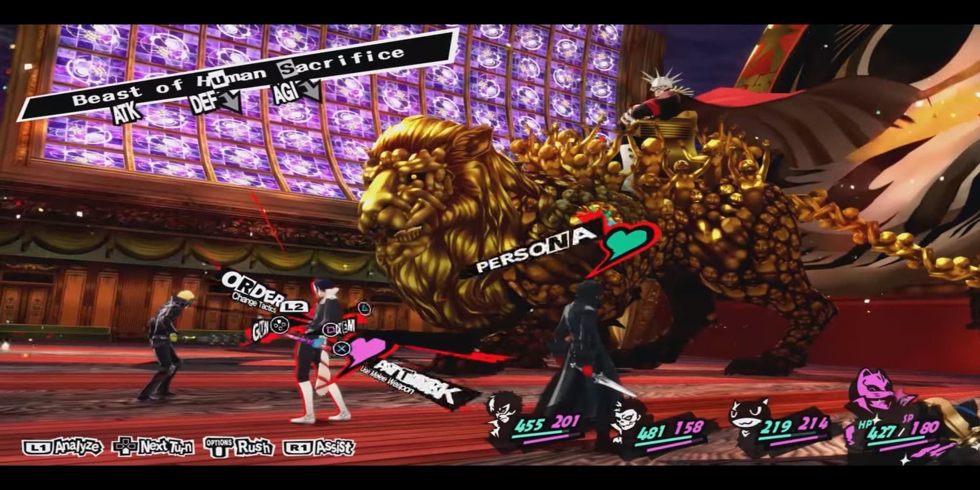 First phase of the boss battle with Shido