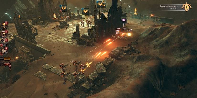 Space Marine squad fighting against Tyranids in Battlesector