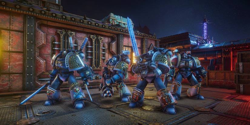 Gray Knight squad in epic pose preparing to fight the forces of Nurgle