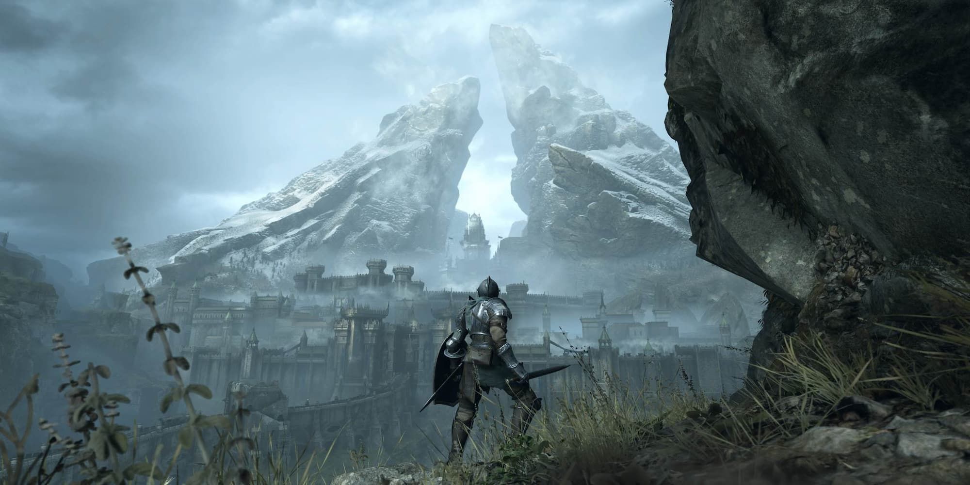 Demons Souls Player with Castle View