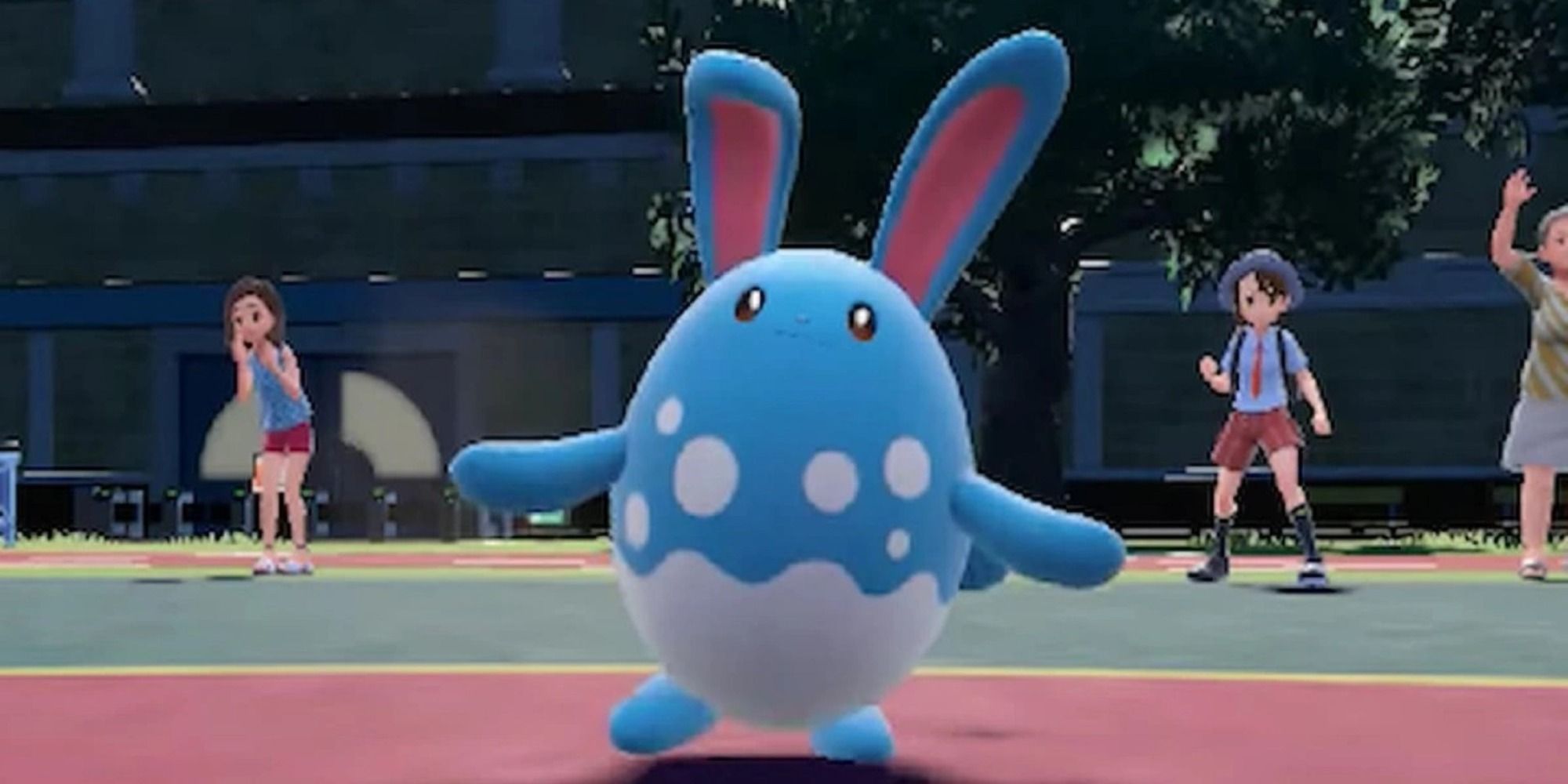 Pokemon Scarlet and Violet screenshot of Azumarill preparing for battle