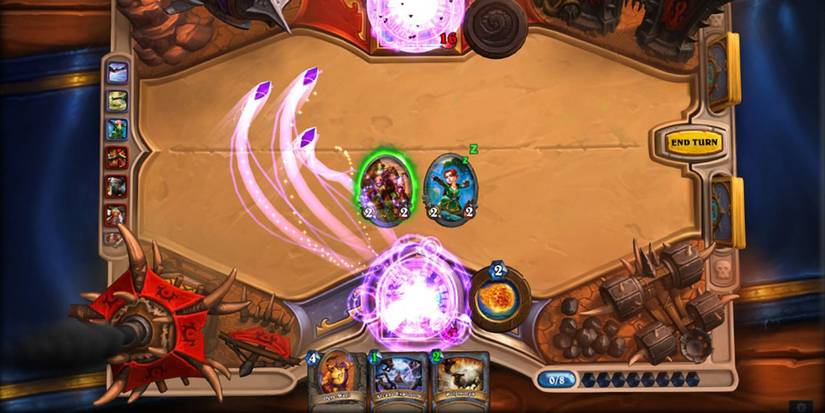 hearthstone player vs player minions board