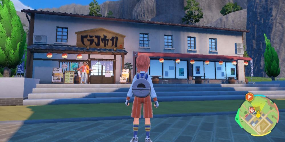 Treasure Eatery exterior in Pokémon Scarlet & Violet.