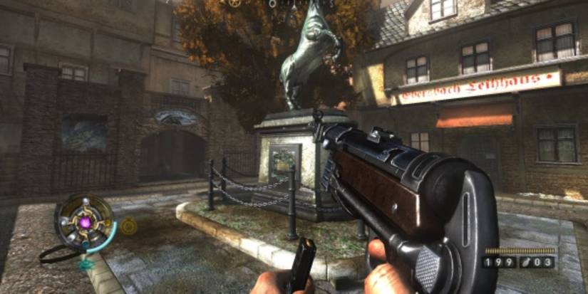 Wolfenstein 2009 MP40 Courtyard Screenshot FPS by Raven Software