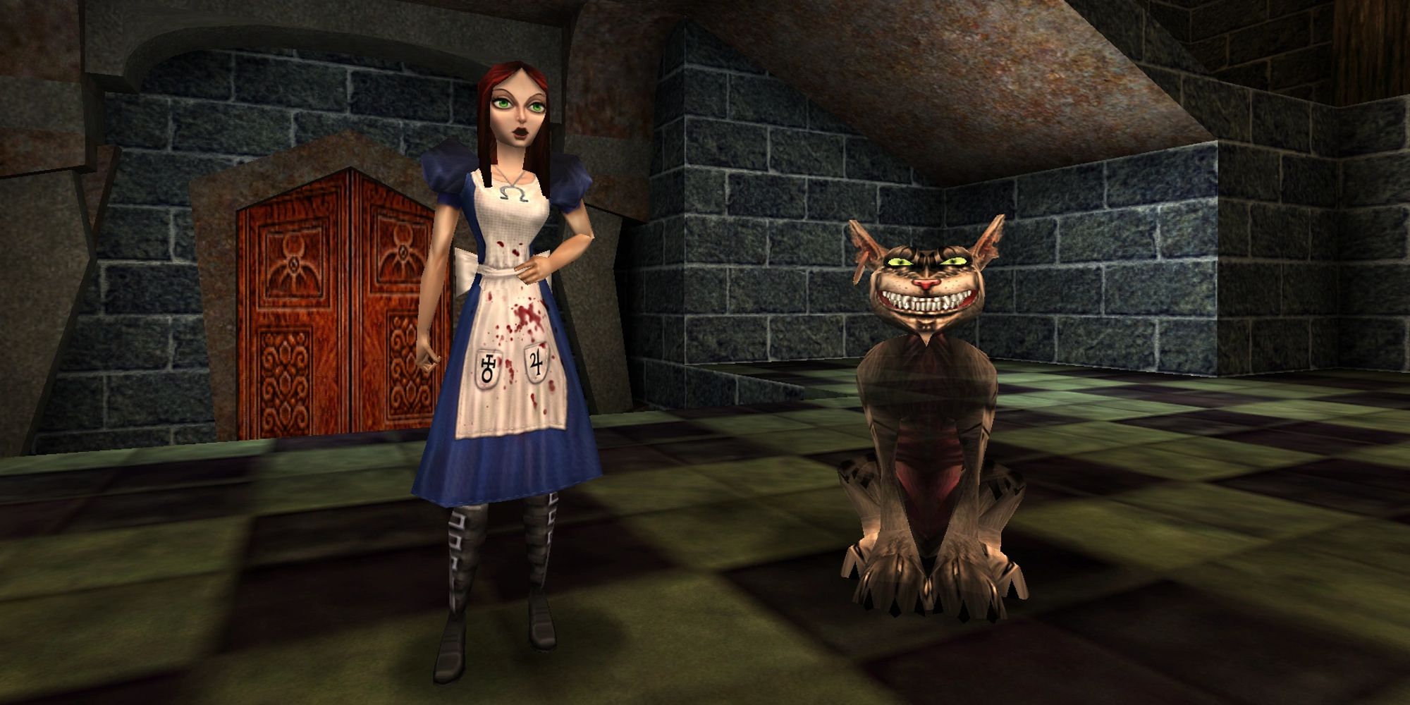 American Mcgee's Alice Standing With The Chesire Cat