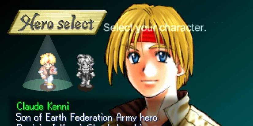 Claude Kenni From The Hero Selection Screen In Star Ocean - The Second Story