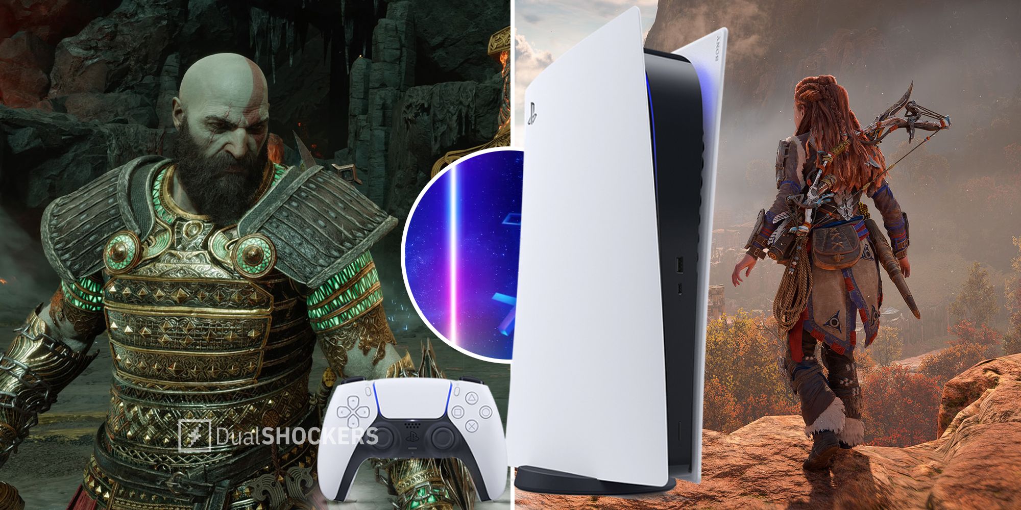 Sony PlayStation 5 God of War Ragnarok Kratos and Horizon Forbidden West Aloy