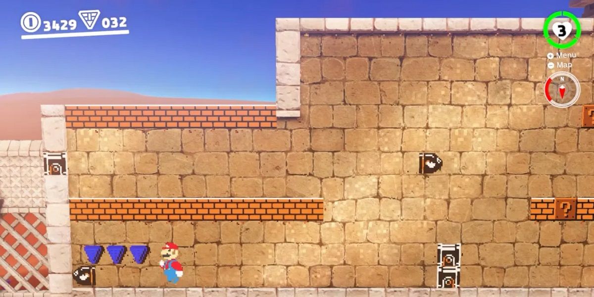 Super Mario Odyssey Sand Kingdom Tostarena Ruins 2D Edition