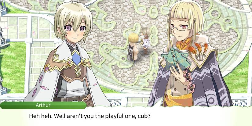 Player flirting with Arthur