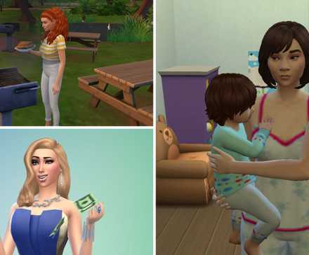 Collage of the best challenges from The Sims 4