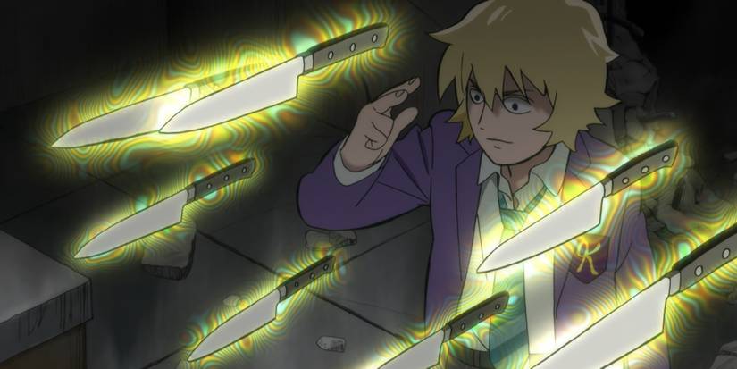 Teruki de Mob Psycho utilisant ses pouvoirs