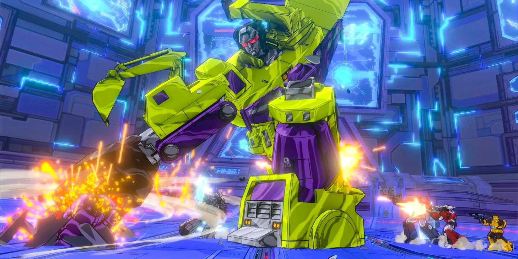 Platinum Game 3D Brawler Action Game Transformers Devastation Battle Scene