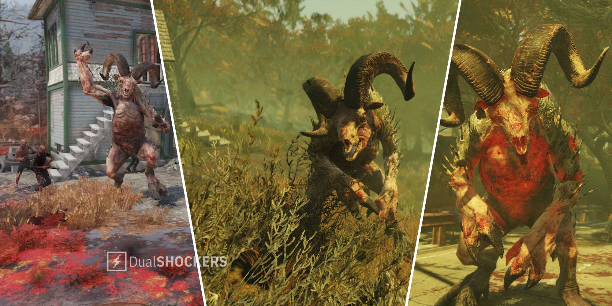 Fallout 76 Sheepsquatch battle and gameplay