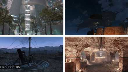 Fallout 4 screenshots that split each faction's bases