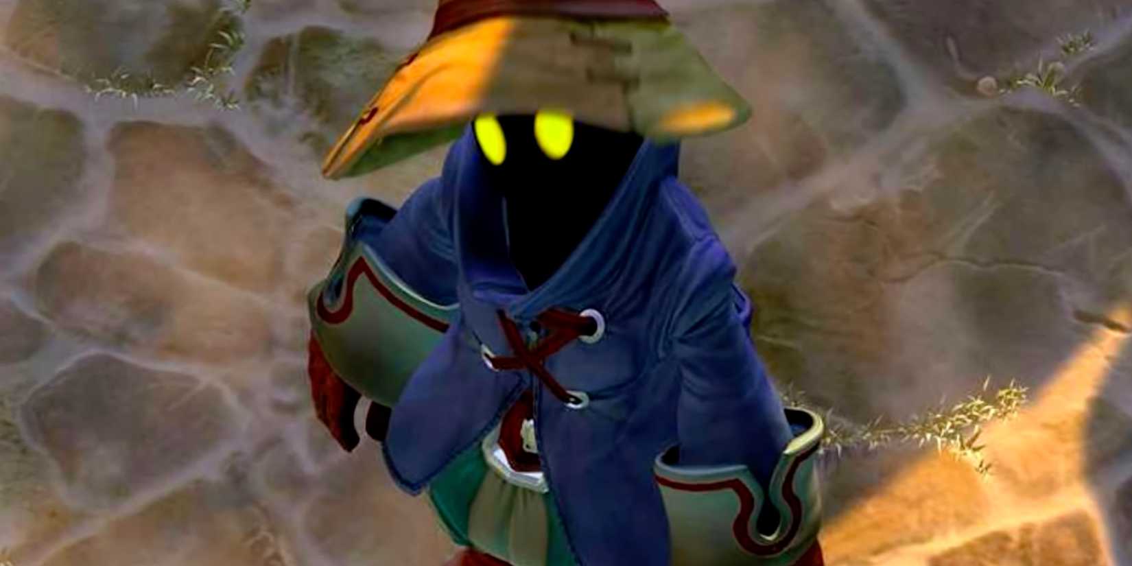 Final Fantasy IX - Screenshot of Vivi showing off her iconic blue shirt and straw hat