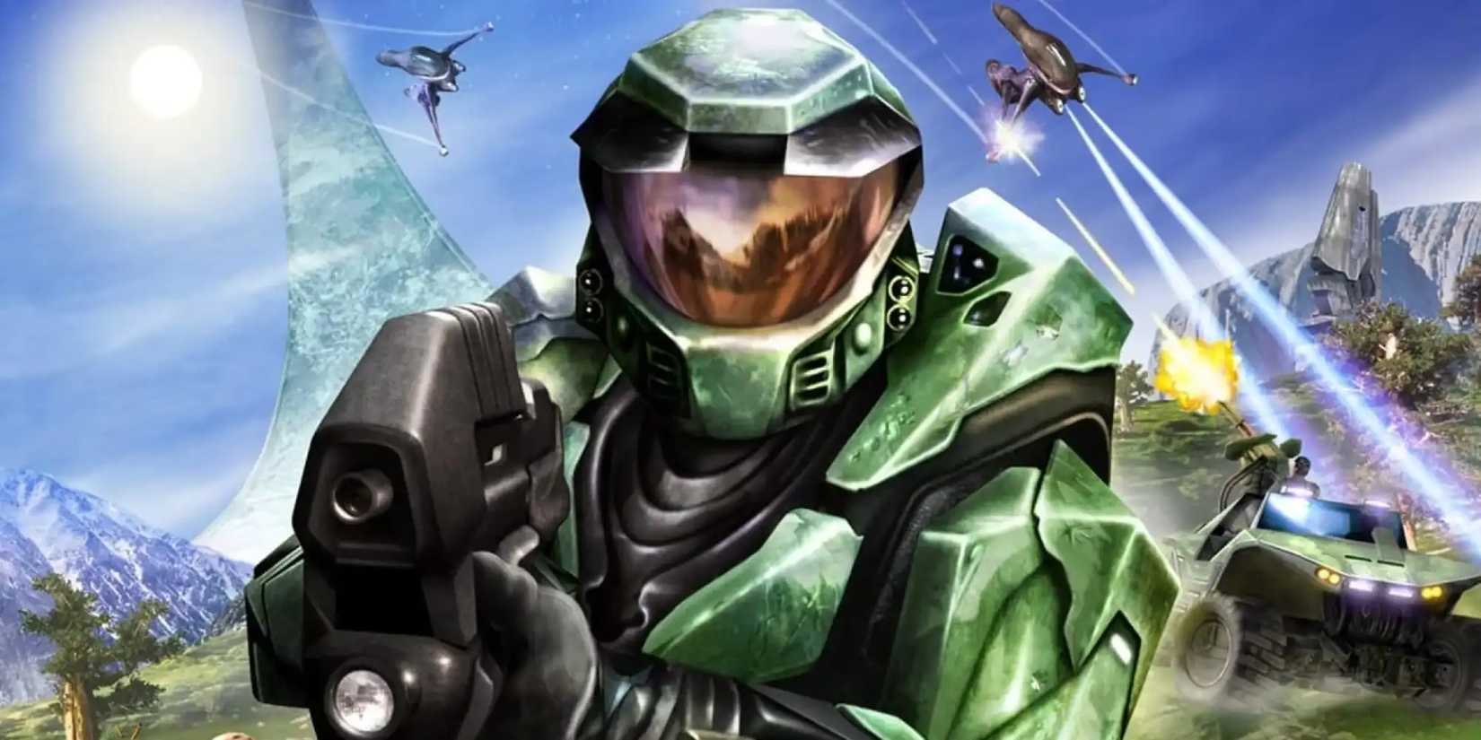 Halo: Combat Evolved cover art Chief on the Halo Ring