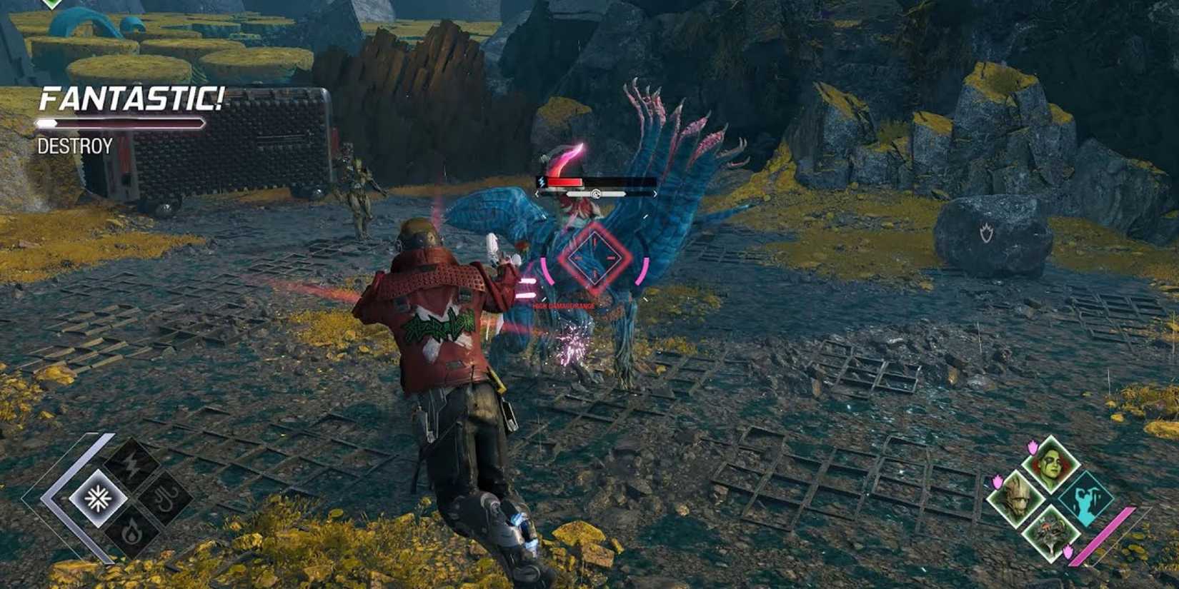 Starlord from Marvel's Guardians of the galaxy game
