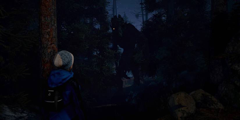 Through the Woods : encountering a giant during nighttime in the forest