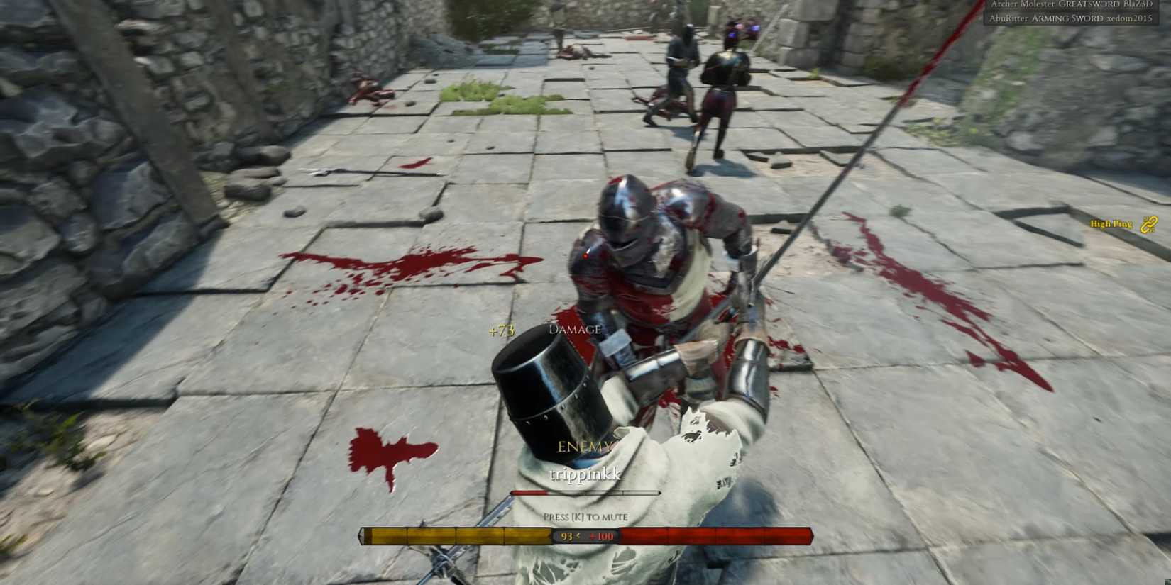 Baiting an attack in Mordhau