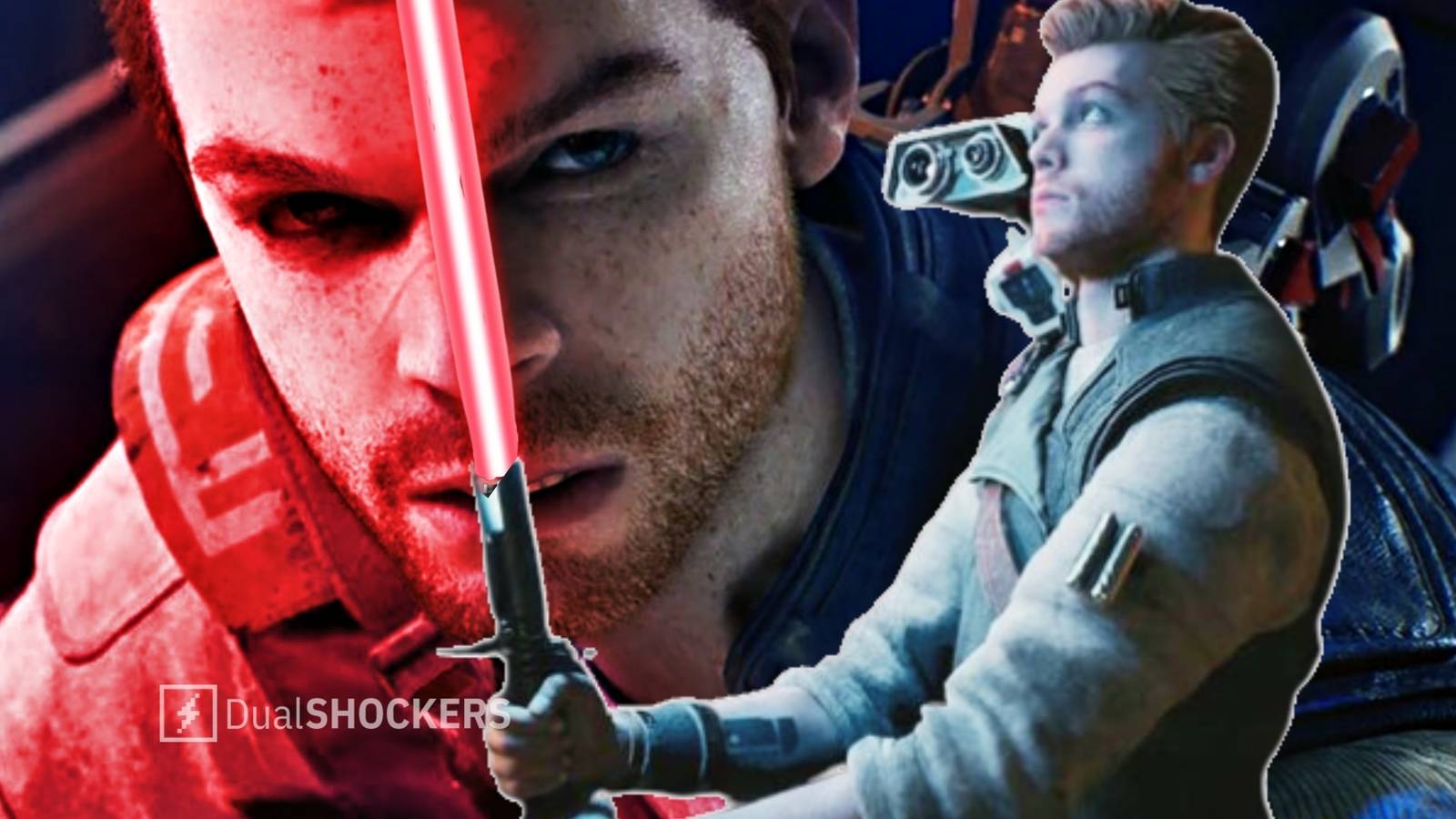Star Wars Jedi Survivor Cal Kestis looking at lightsaber
