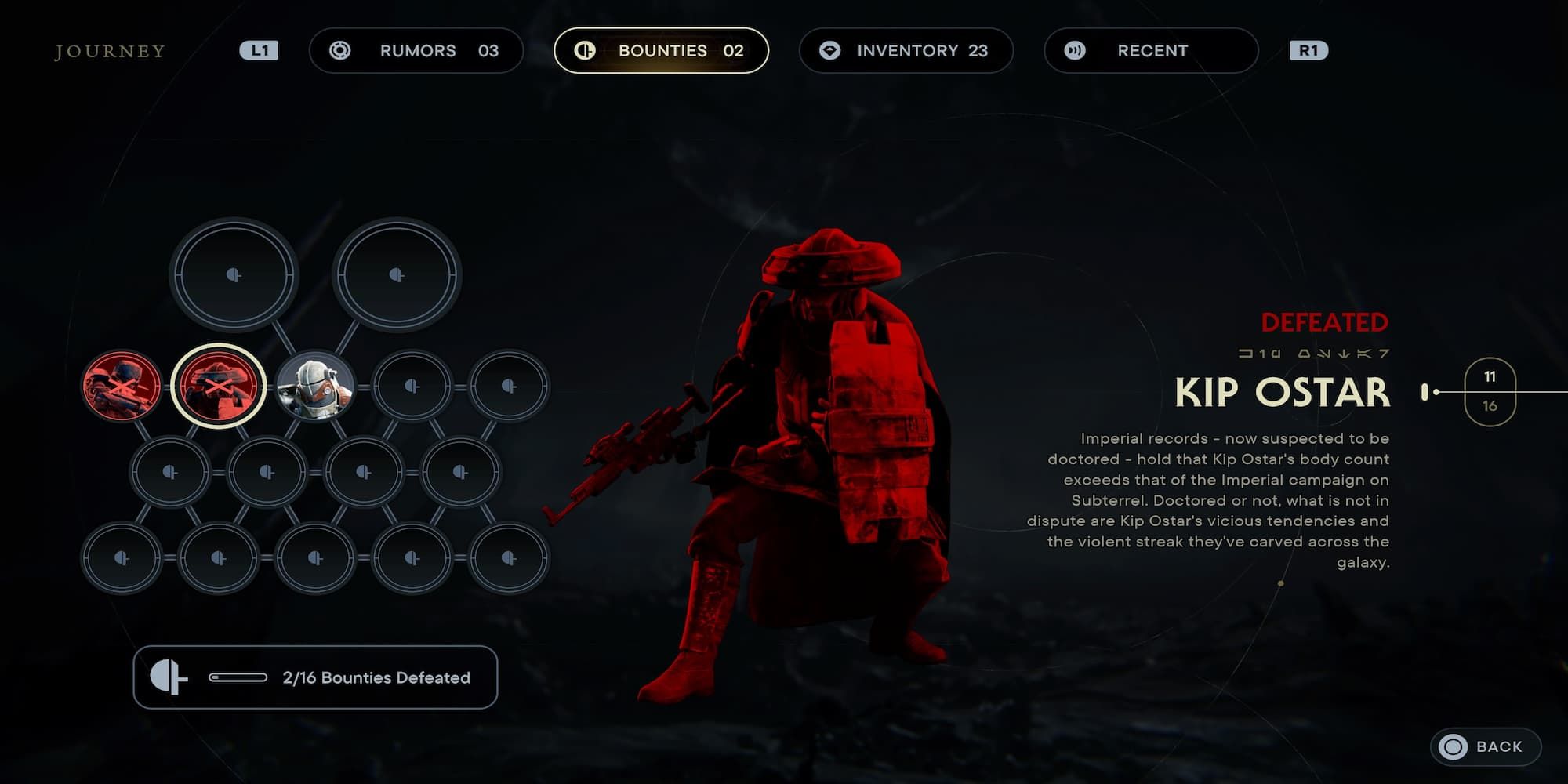 Kip Ostar In Bounty Menu 